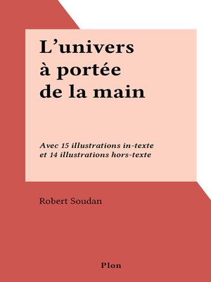 cover image of L'univers à portée de la main